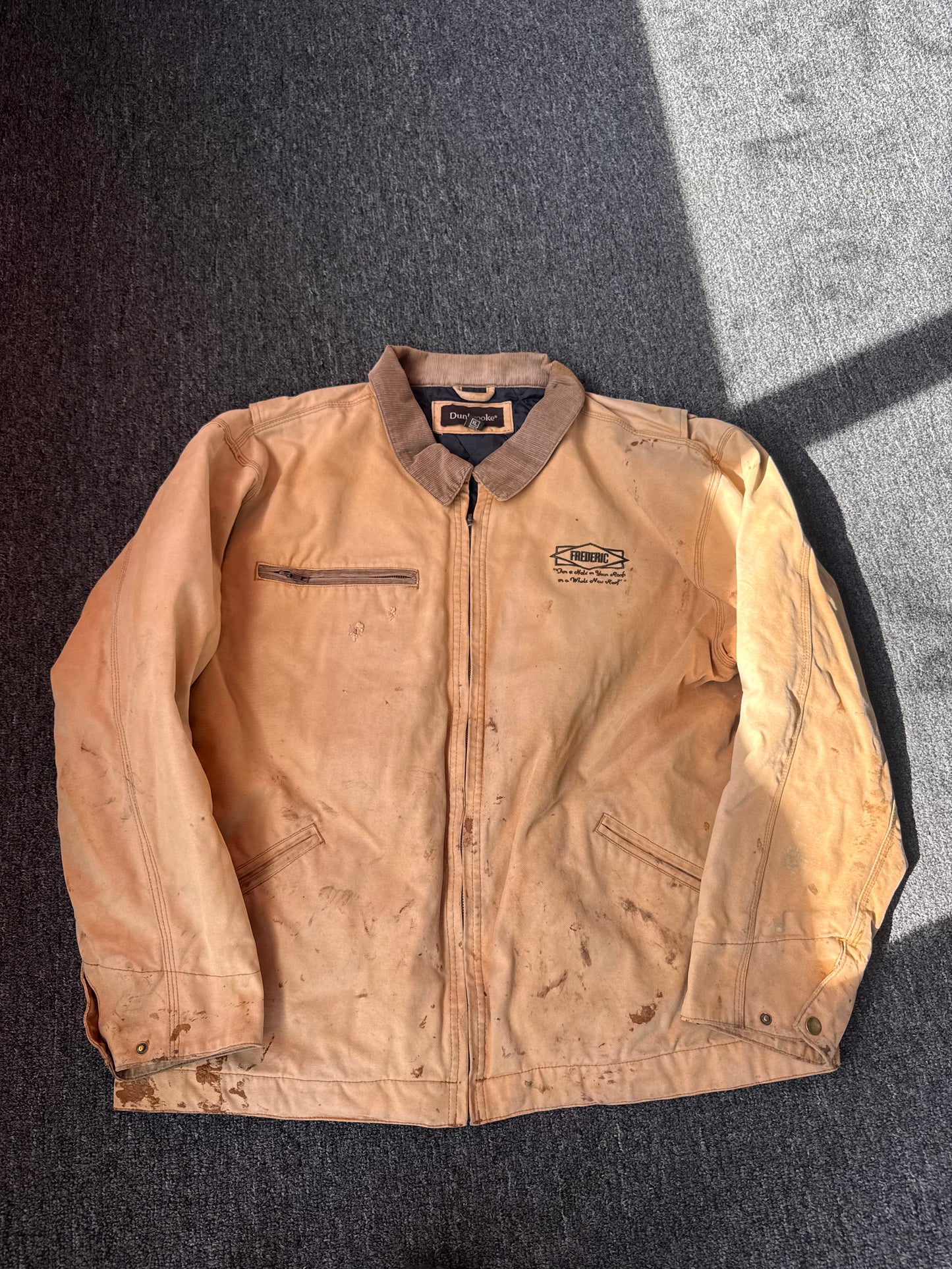 Tan Faded Distressed Dunbrooke Detroit Jacket (XL)