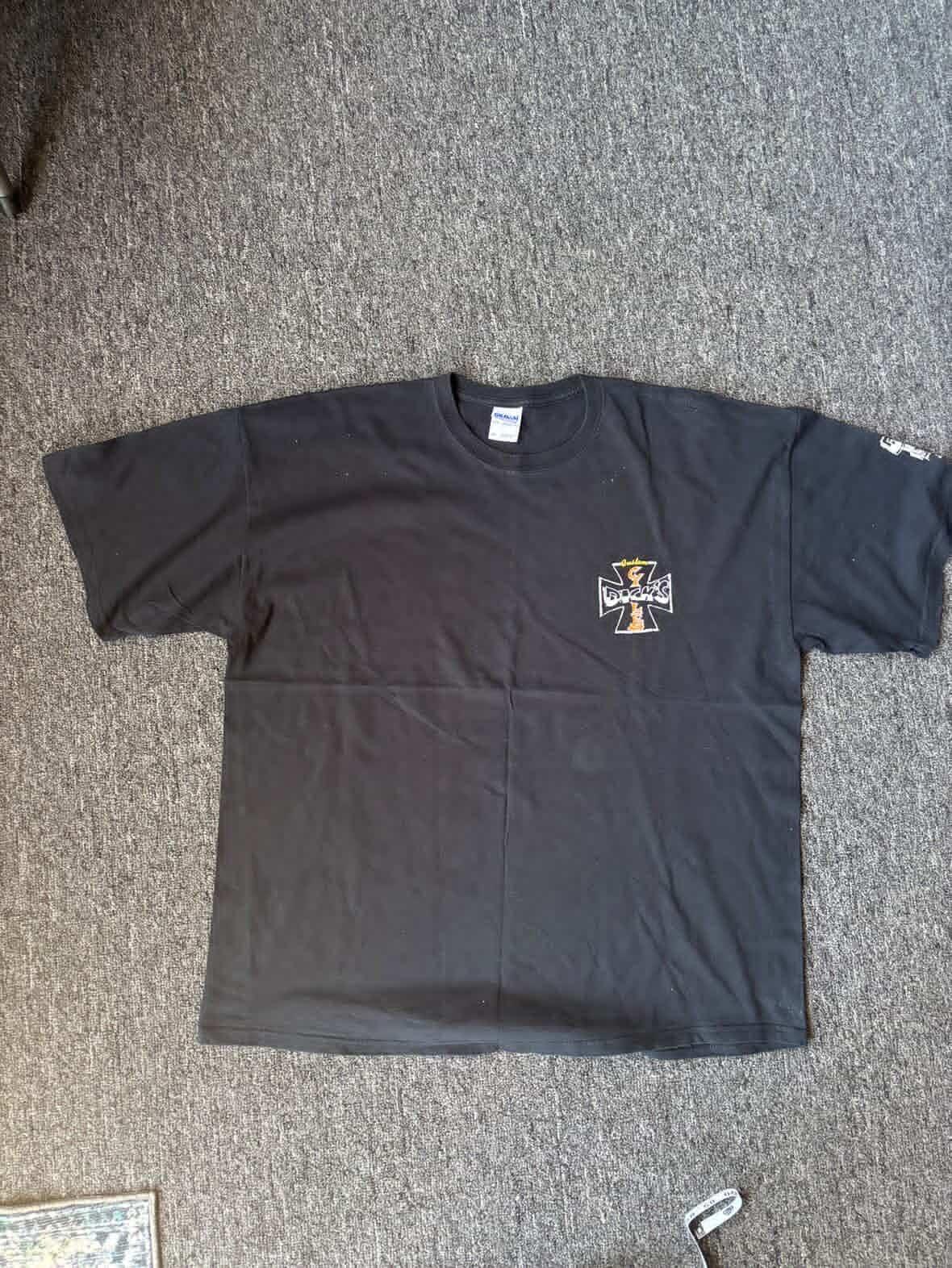 Dicks Last Resort Cycle "We've Got A Big One Between Our Legs" Funny Tee (2XL)