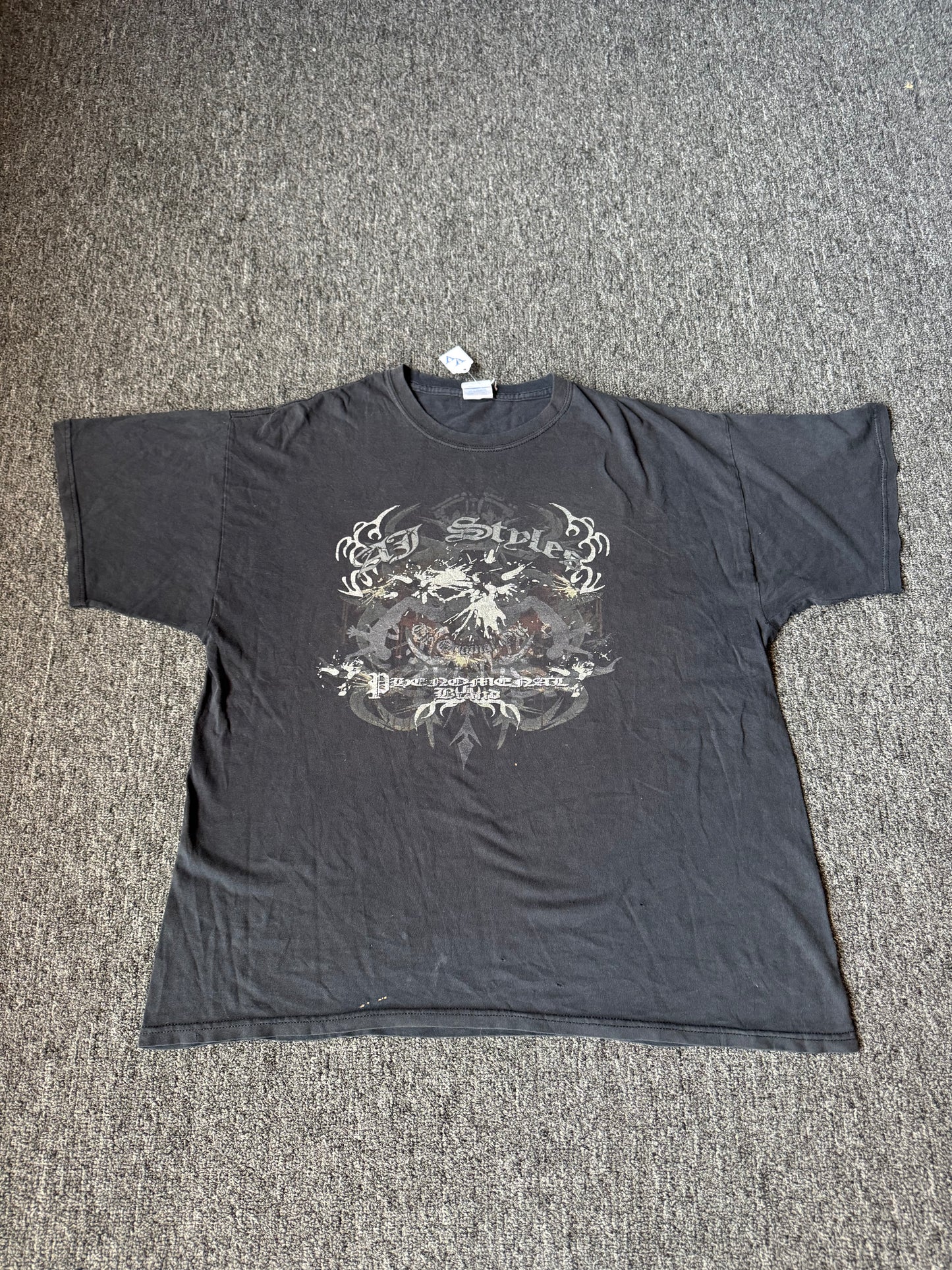 Black Y2K AJ Staples Grunge Shirt (XL)