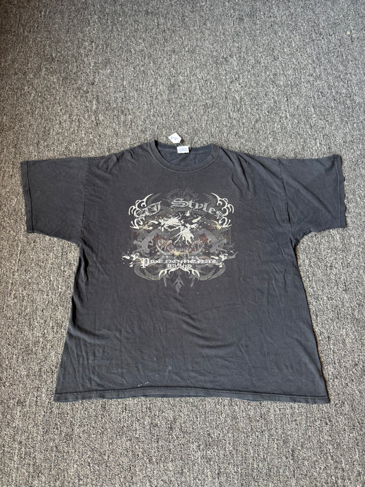Black Y2K AJ Staples Grunge Shirt (XL)