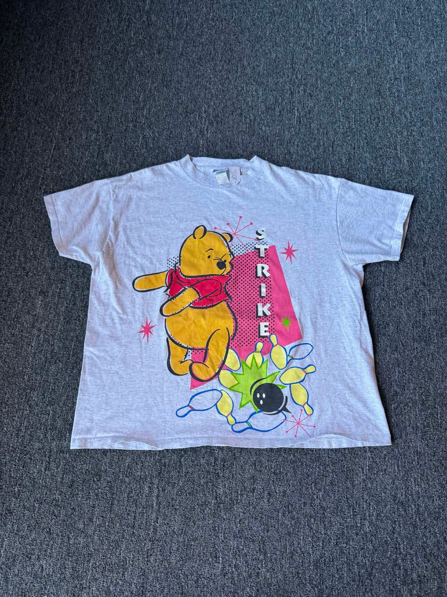 Pooh Bear Bowling White Tee (L)