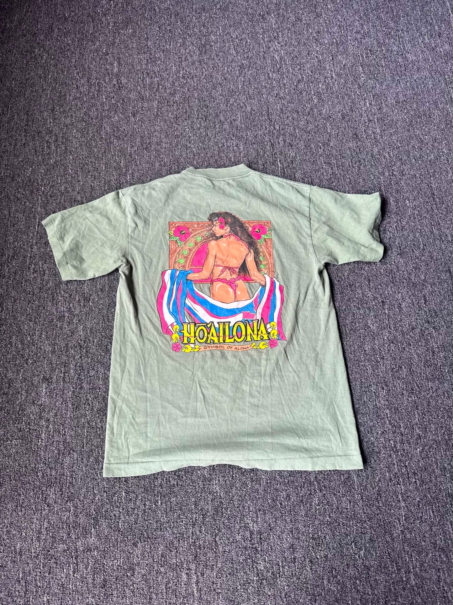 Hawaii Proud Heritage Nature Pin Up Surf Tee (L)