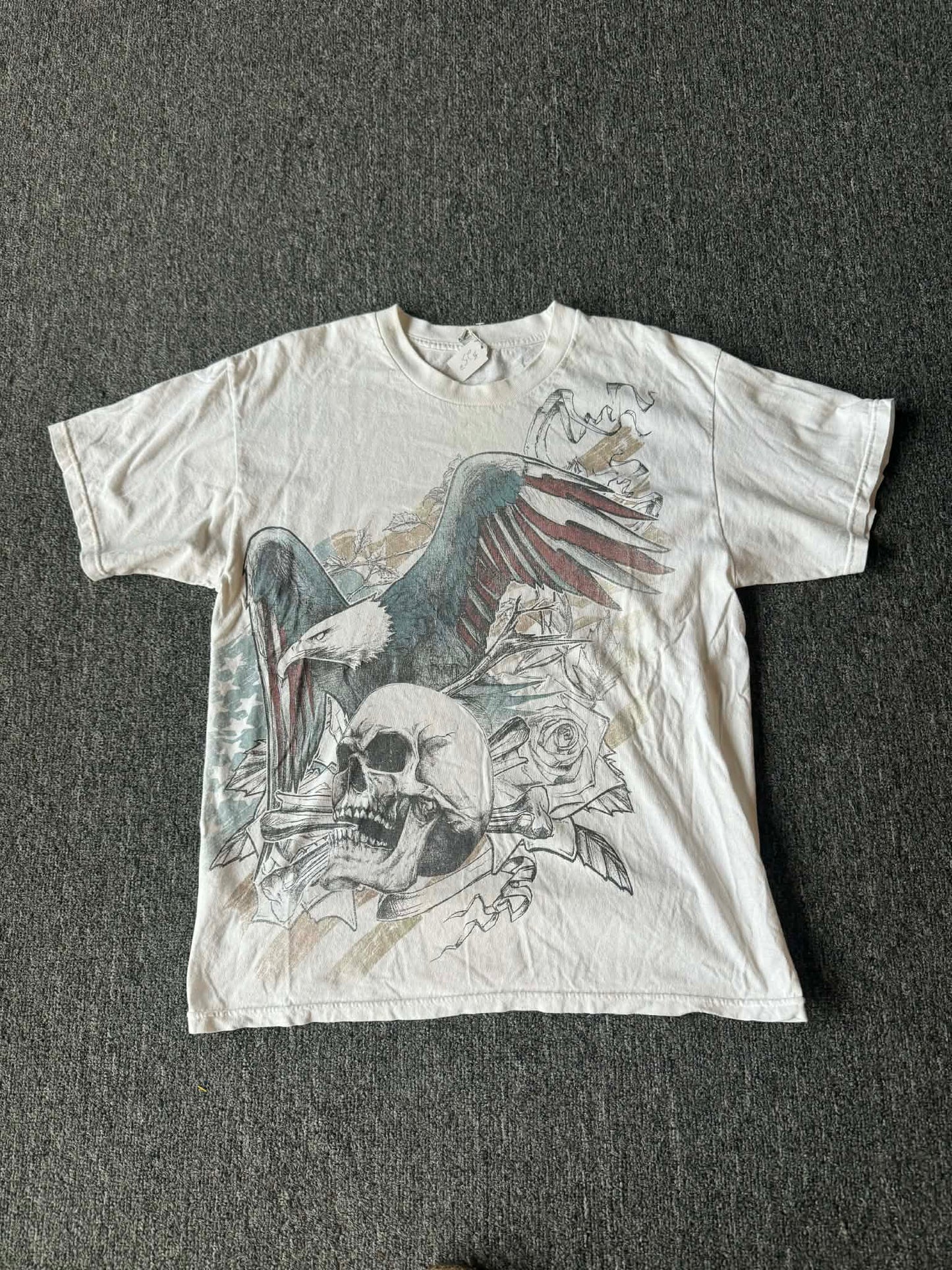 Y2K/Grunge Skull & Eagle Tee (L)
