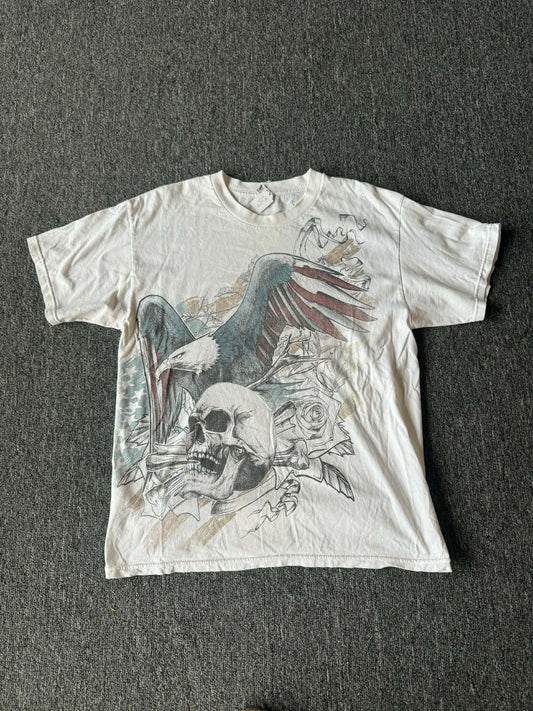 Y2K/Grunge Skull & Eagle Tee (L)