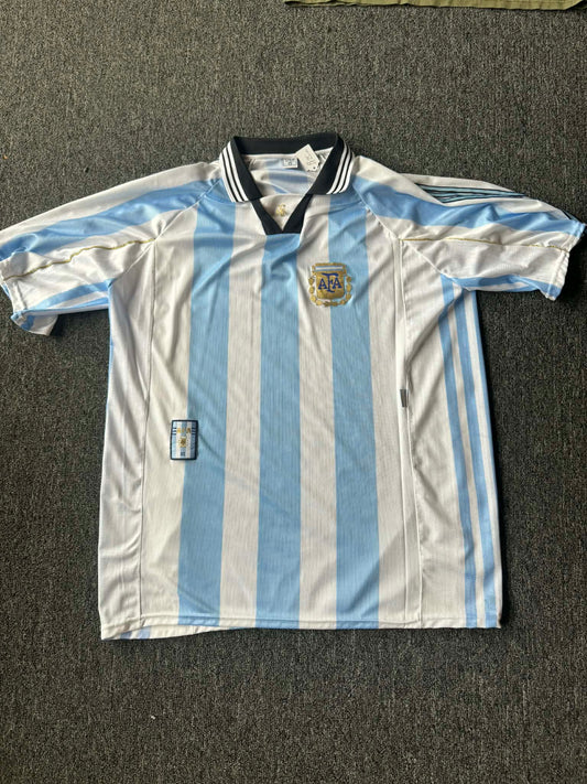 Argentina Vintage Soccer Jersey - USA Deportes Tag - Size L