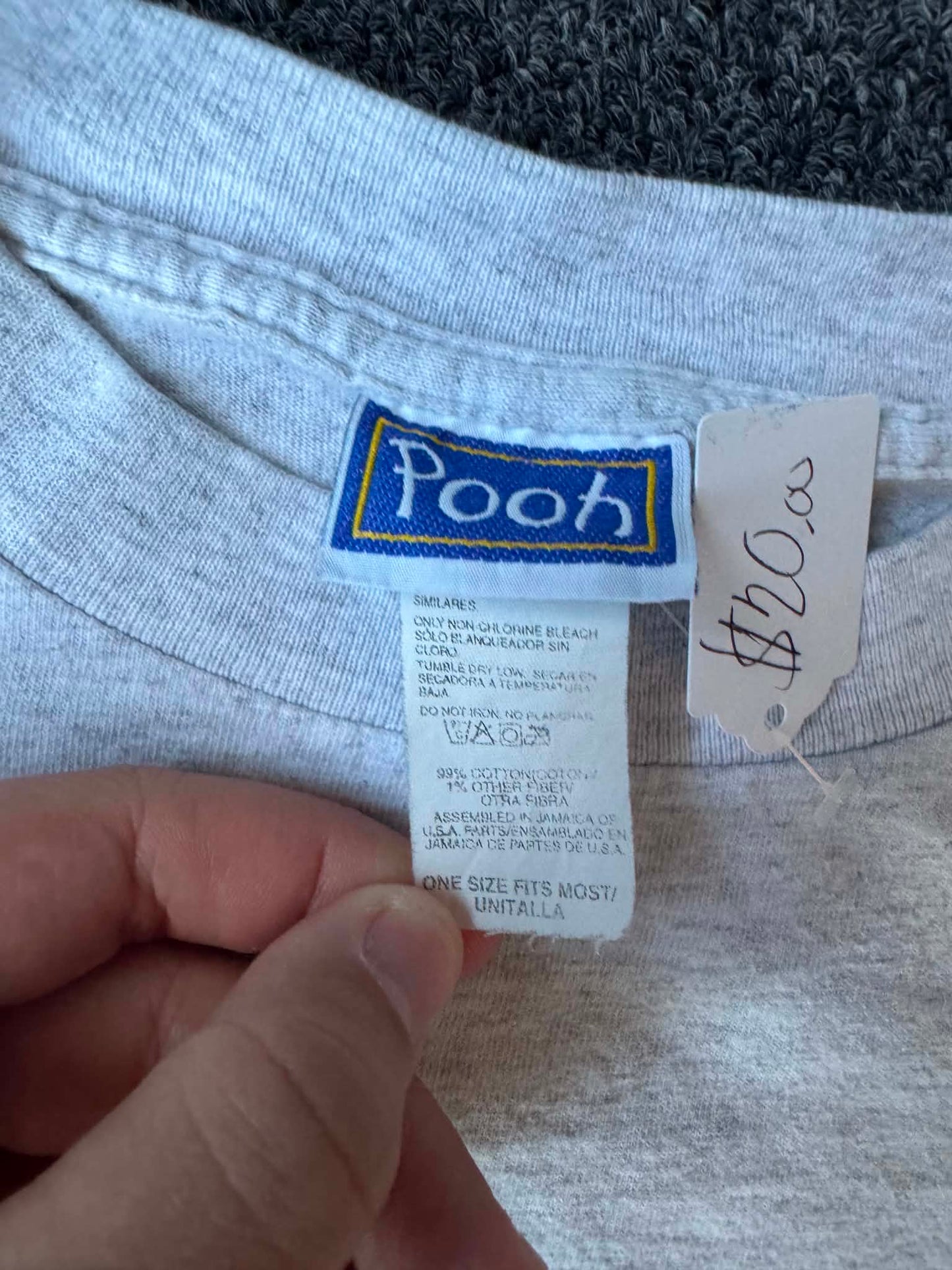 Pooh Bear Bowling White Tee (L)