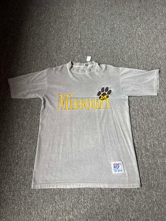 Missouri Tigers Vintage Tee Embroidered Paw - Size L - The Game Tag